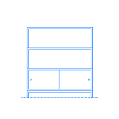 Furniture Bookcases Sapporo Shelving 3 High Craft Design Svg File, Free Vectors File
